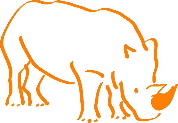 Rhino Clipart One Horned - Custom Rhinoceros Drawing Journal (600x417)