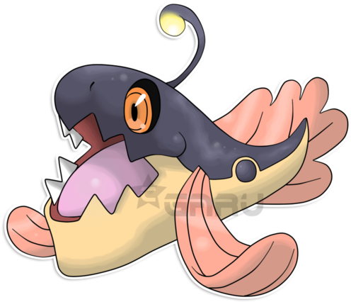 Free Library Anglerfish Drawing Angler Fish - Cartoon (600x600)