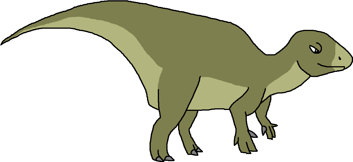 Meteor Clipart Comet Tail - Cartoon Dinosaur Iguanodon (1245x594)