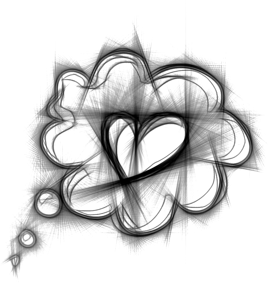 Love Thought Thinking Transprent - Amor Dibujos A Lapiz (1200x1200)
