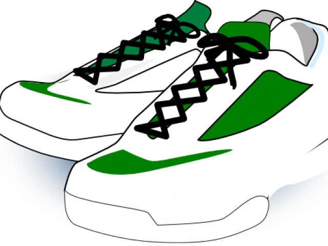 Hood Clipart Shoe - Line Art Tennis Shoes (640x480)