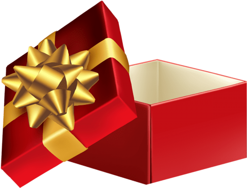 Red Open Gift Box Png Clip Art Image Gallery - Open Gift Box Png (850x648)