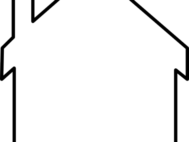 House Cliparts Bow Free Download Clip Art - House Outline Clip Art (640x480)