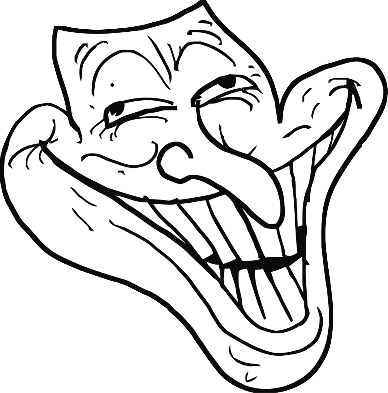 Trollface Png - New Troll Face (1341x1358)