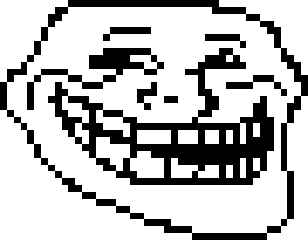 Troll Face - Trollface Pixel Art Minecraft (450x350)