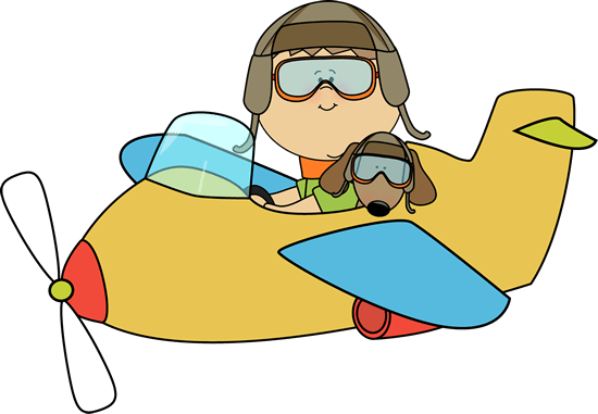 Clip Art Fly Plane (550x381)