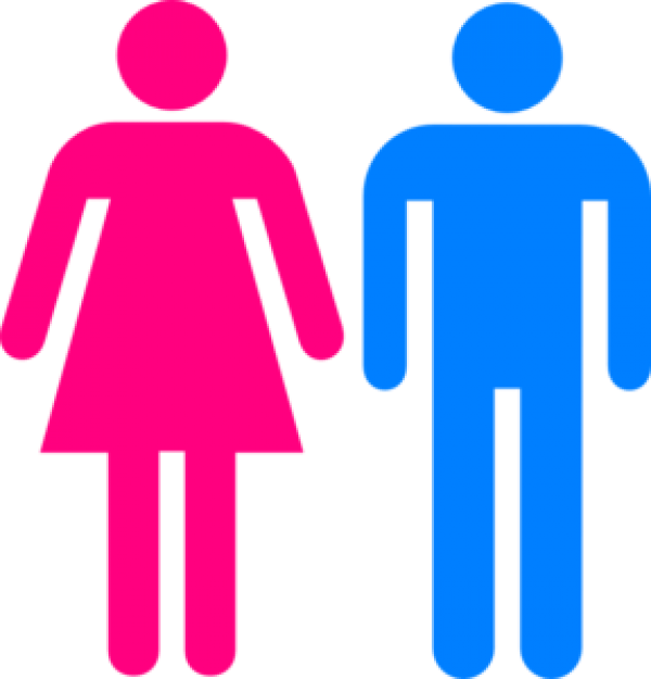 Clipart Bathroom Logo - Man Woman Icon Png (600x625)