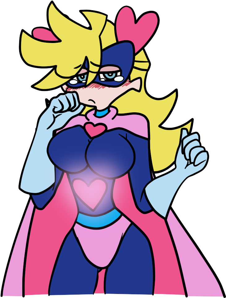 Super Cute Heroine Embarrassed And Crying By Superpanty276 - Cartoon (768x1036)