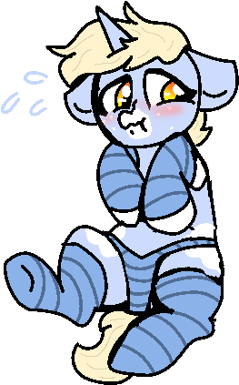 Nootaz, Blue Underwear, Blushing, Chubby, Clothes, - Cartoon (354x482)