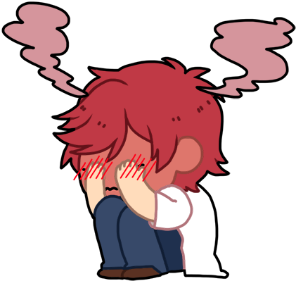 Mikorin Mikoshiba In His Cute, Embarrassed State - Blushing In Embarrassment (500x530)