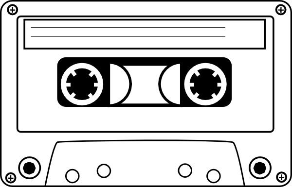 Vector Free Library Clip Art At Clker - Cassette Clip Art (600x385)