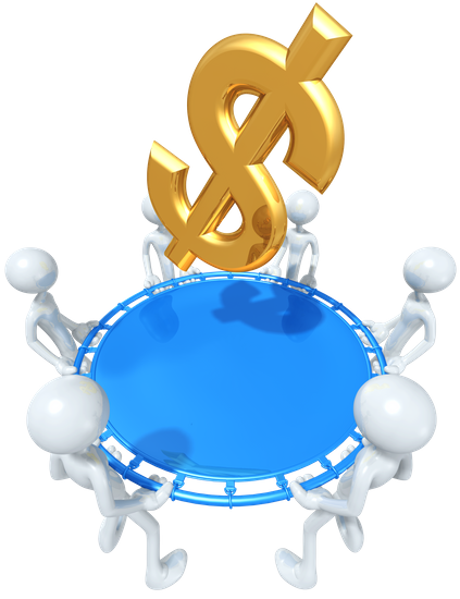 3d People Holding Trampoline - Stock Photography (423x550)