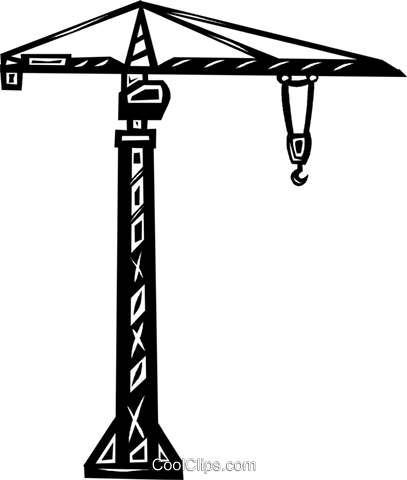Download Transparent Architecture Clip Art By Phillip - Tower Crane Silhouette Png (407x480)