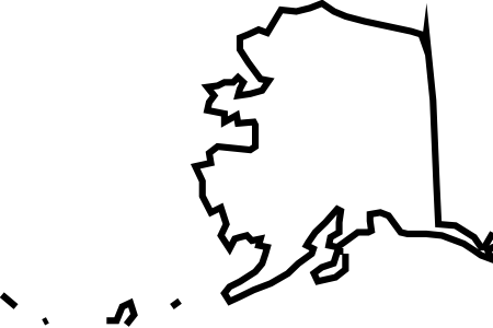 Picture Black And White Library State Of Clip Art - Alaska Clipart Black And White (450x300)