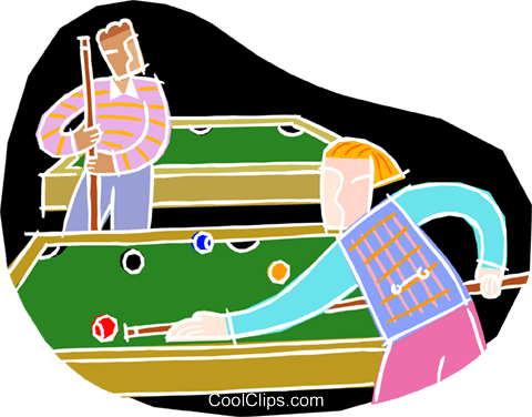 People Playing Pool Royalty Free Vector Clip Art Illustration - People Playing Pool Royalty Free Vector Clip Art Illustration (480x376)