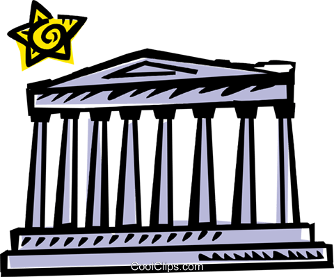 Parthenon Royalty Free Vector Clip Art Illustration - Clip Art (480x399)