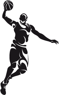 Banner Royalty Free Stock Girl Player Clip Art Royalty - Style And Apply Abstract Basketball Player Wall Decal, (600x450)