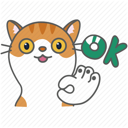 Ok Clipart Ok Emoji - Okay Cat (512x512)