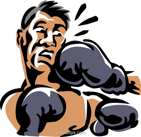 Boxers Sparring Royalty Free Vector Clip Art Illustration - 2018 World Cup (480x467)