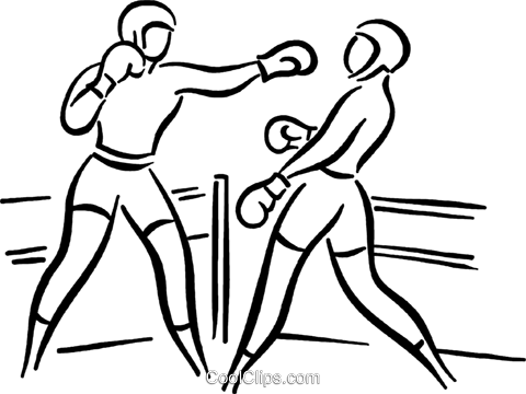 Boxers Royalty Free Vector Clip Art Illustration - Boxing (480x360)