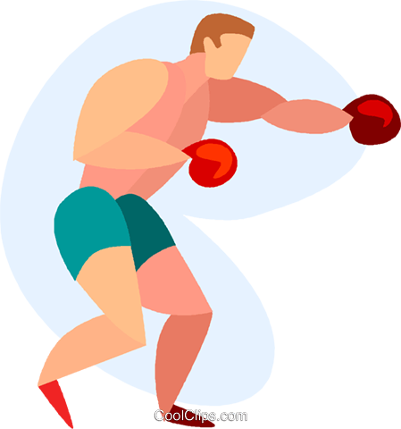 Boxer Sparring Royalty Free Vector Clip Art Illustration - Clip Art (449x480)