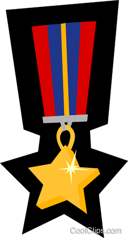 Medal Royalty Free Vector Clip Art Illustration - Voting Ballot Classroom (260x480)