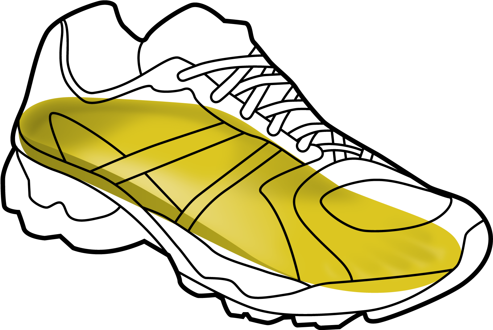 Running Shoe Black Outline - Photograph (1684x1070)