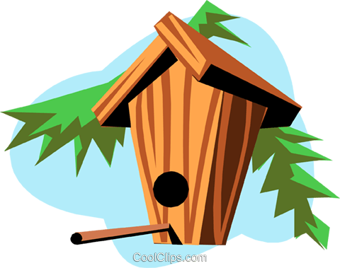 Birdhouses Royalty Free Vector Clip Art Illustration - Illustration (480x379)