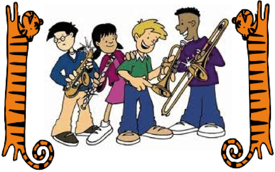 Download Middle School Band Clip Art Clipart School - Play An Instrument Verb (900x563)