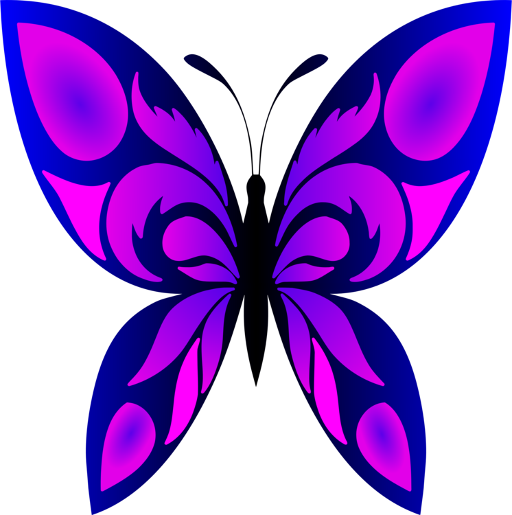 Monarch Butterfly Brush-footed Butterflies Insect Line - Clip Art (746x750)