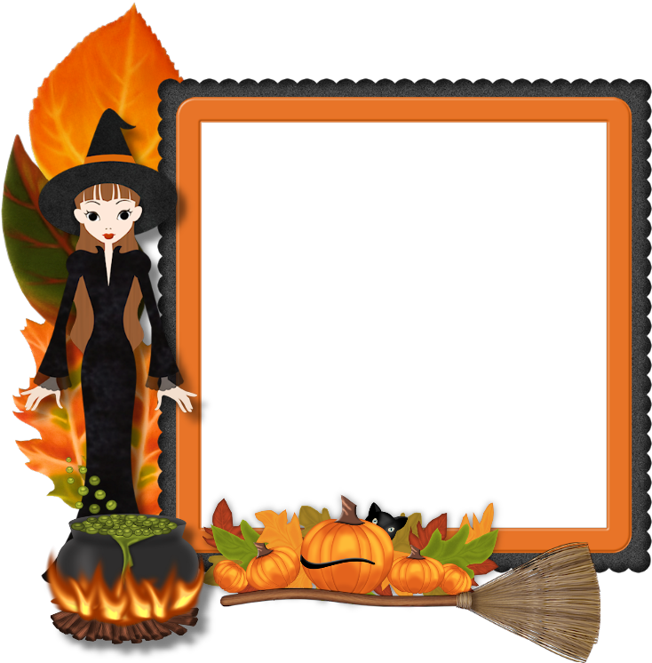 Best Free Frame - Transparent Background Halloween Frame (774x764)