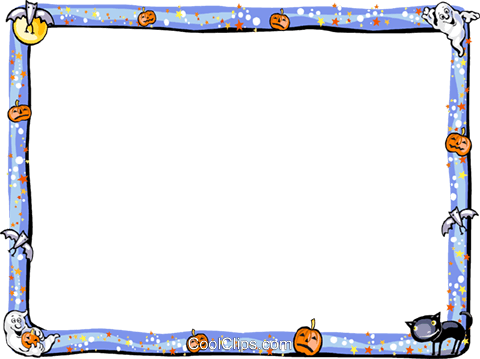 Halloween Frame Royalty Free Vector Clip Art Illustration - Marcos Halloween (480x359)