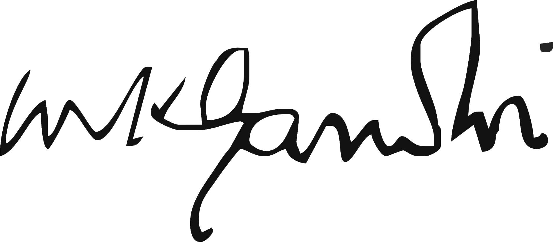 Gandi Signature - Mahatma Gandhi Signature (1907x835)