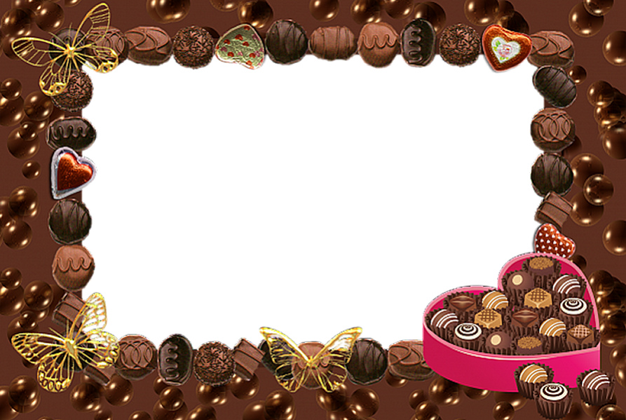 Discover Ideas About Halloween Frames - Chocolate Photo Frame Png (893x599)
