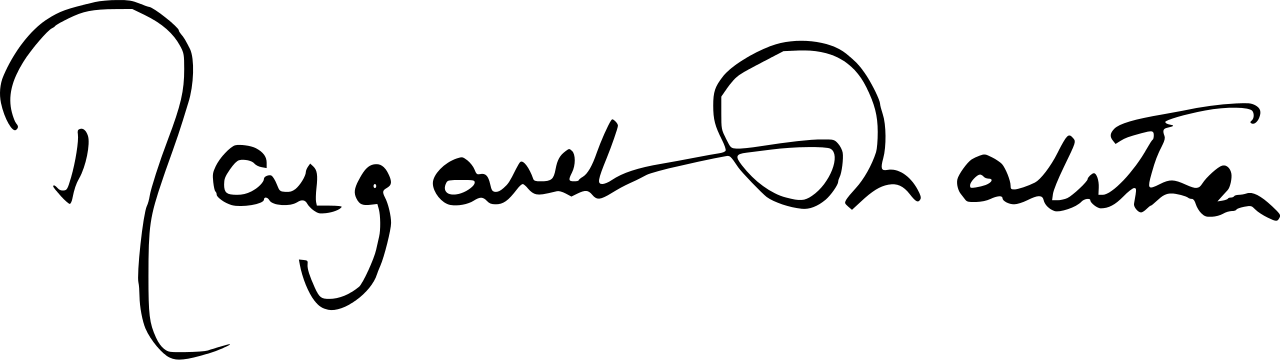 Signature Of Margaret Thatcher - Margaret Thatcher Signature (1280x360)
