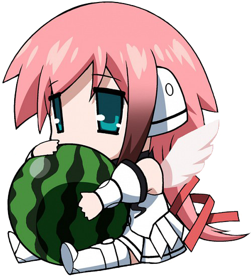 Watermelon Aishiteru Ikaros Awesome - Sora No Otoshimono Ikaros Chibi (600x600)
