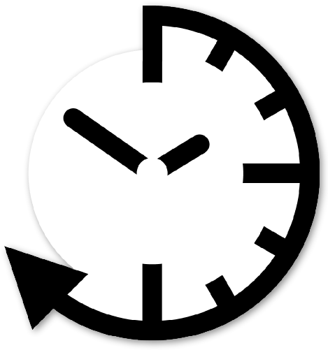 Have An Automated Backup Regime That Archives Important - Half A Clock Face (499x501)