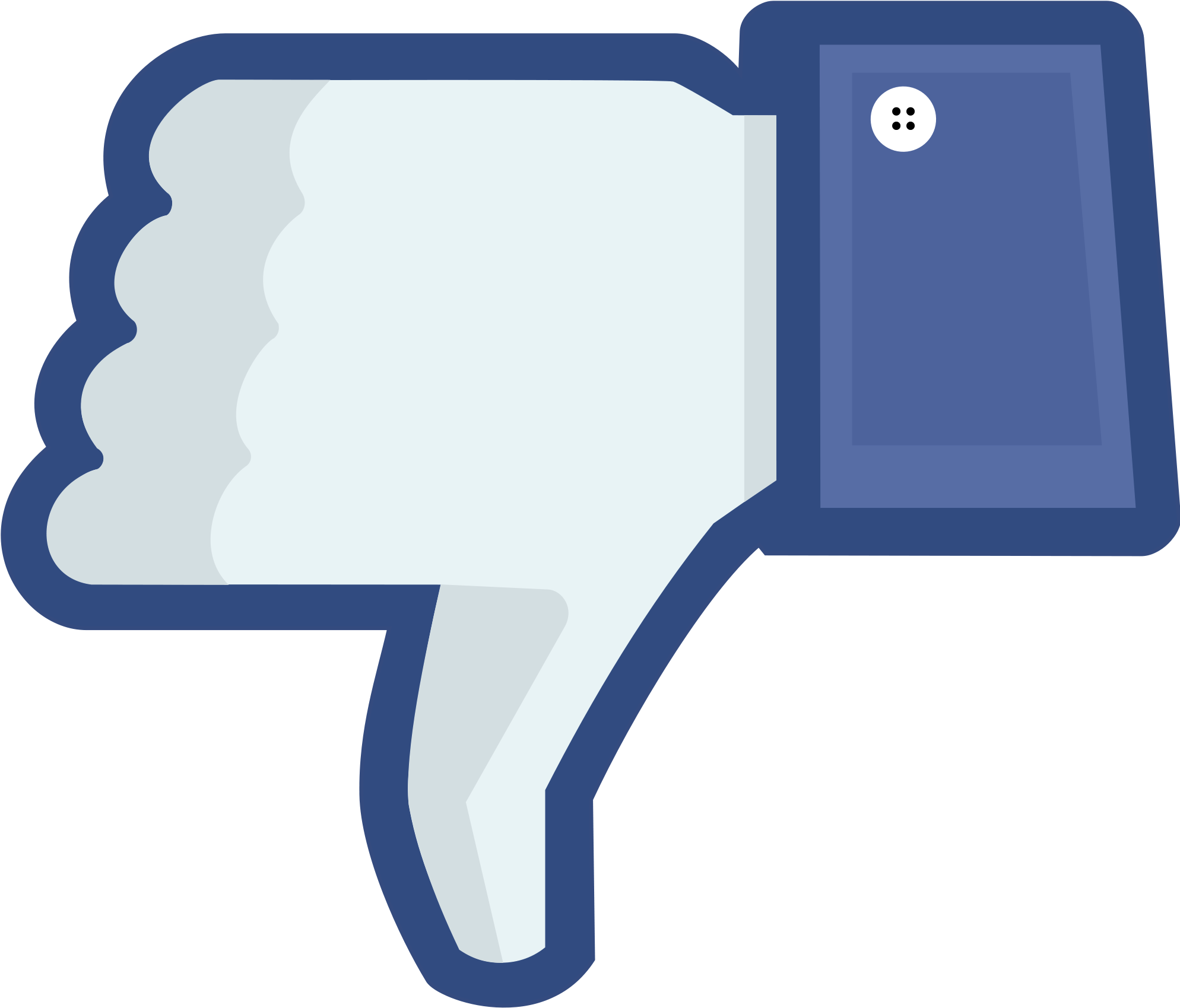 Facebook Like Thumb - Dislike Png (2000x1713)
