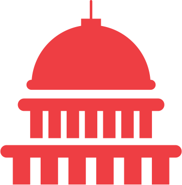Government Clipart State Government - Government Icon Blue (363x369)