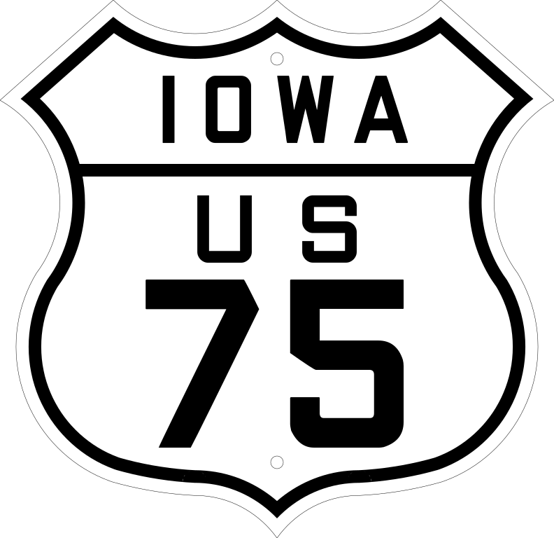 Us 75 Iowa - Route 66 Sign (792x768)