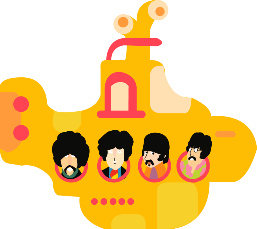 The Beatles > Vector - Beatles Vector Yellow Submarine (900x802)
