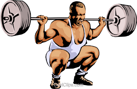 Weight Lifter Royalty Free Vector Clip Art Illustration - Weight Lifting Vector Png (480x314)