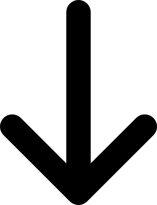 Down Lineal Arrow Free Icon - Arrow Pointing Down Icon (512x669)