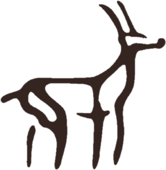 Elk Cave Art - Animal Figure (1456x1125)