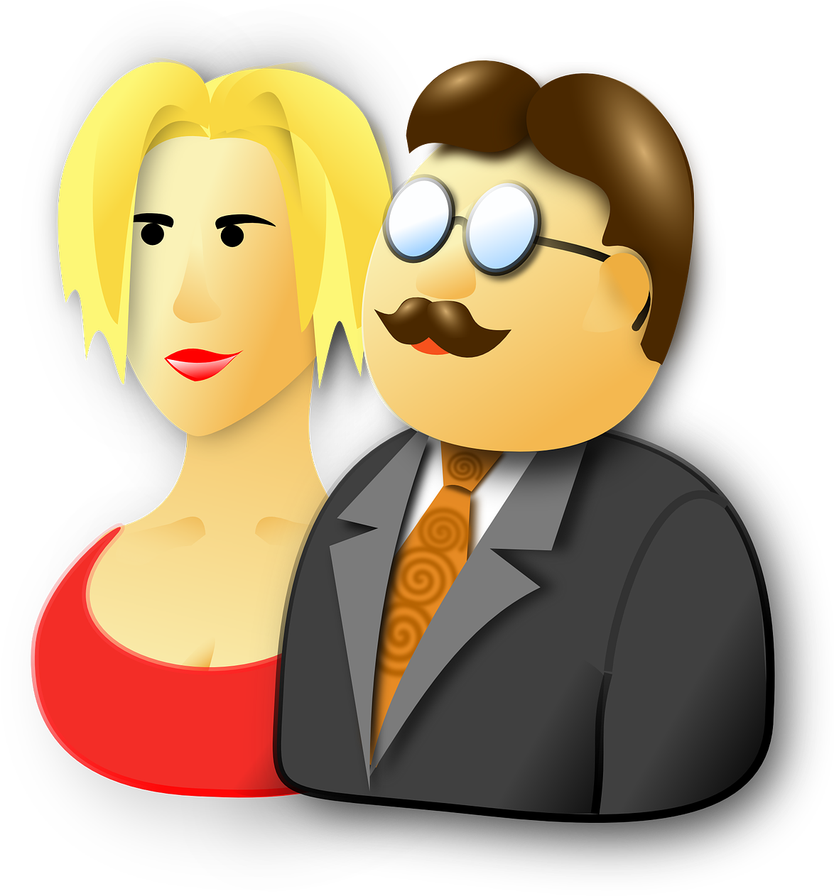 Husband Wife Pair - Husband And Wife Clipart (1184x1280)