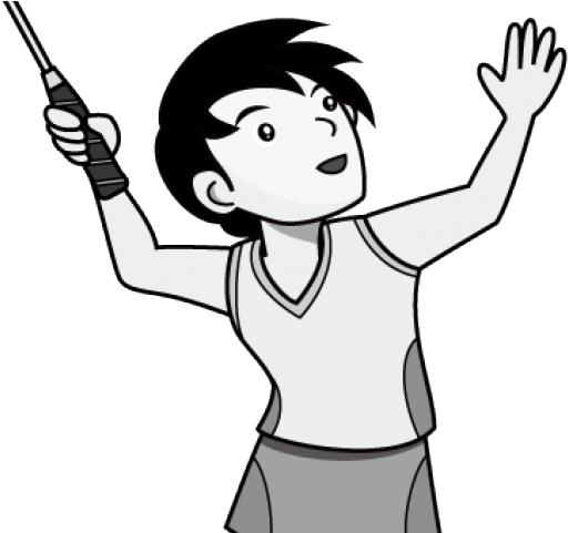 Badminton Clipart Kid Play - バトミントン を し て いる 絵 (640x480)