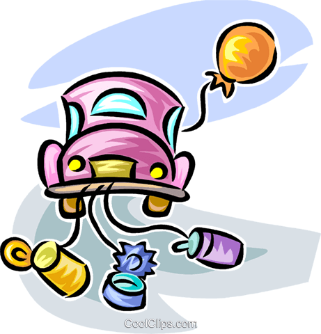 Just Married Couple Driving Away Royalty Free Vector - Just Married Free Clip Art Png (461x480)