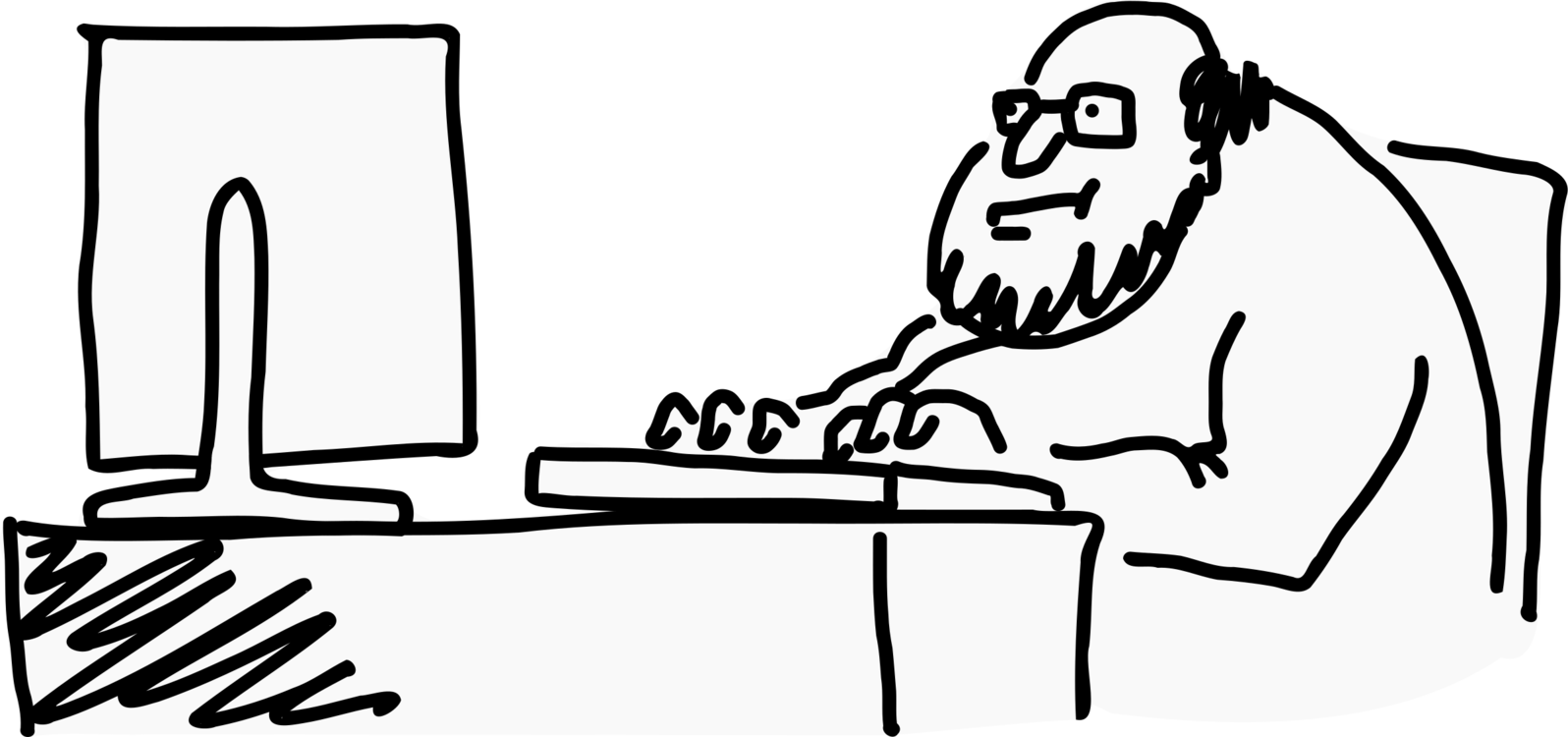 Nerd Geek Computer Icons Computer Animation - Computer Nerd Clip Art (1596x750)