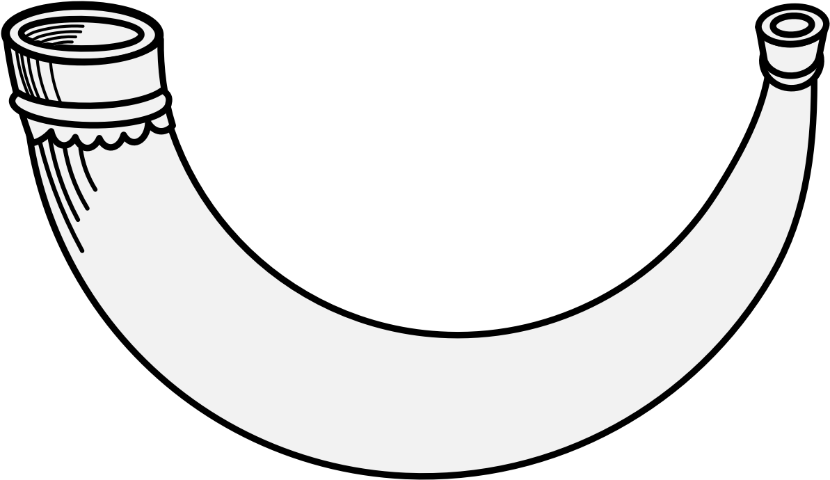 Horn Clipart Hunting Horn - Line Art (1218x712)
