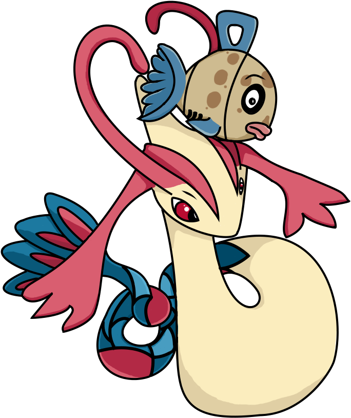 Pokemon Go Evolucion Feebas , Png Download - Milotic And Feebas (684x814)
